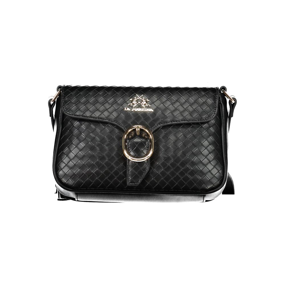 La Martina Black Polyurethane Women Shoulder Bag nan