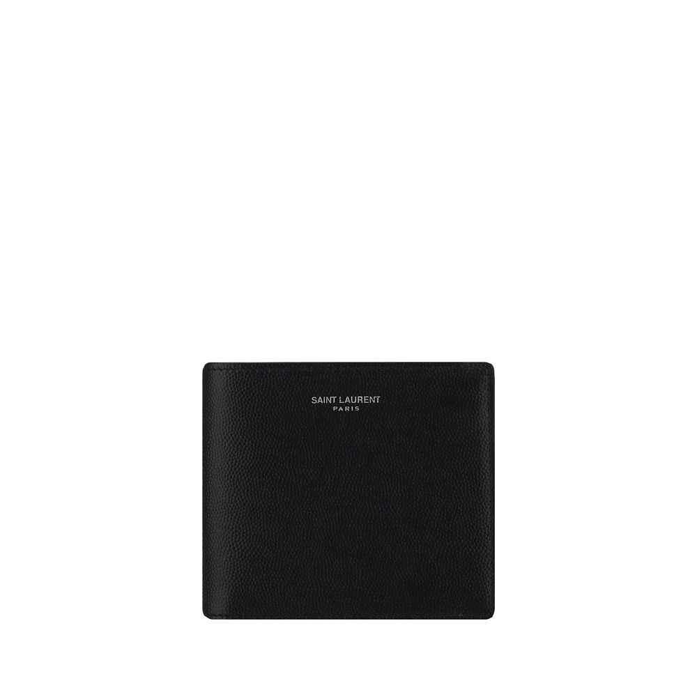 Saint Laurent Black Calf Leather Wallet nan