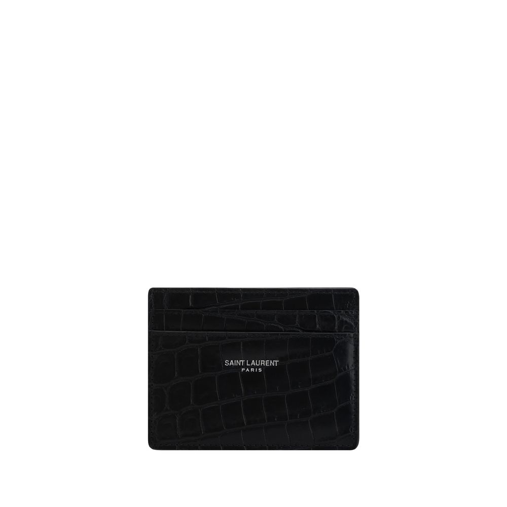 Saint Laurent Black Calf Leather Wallet nan