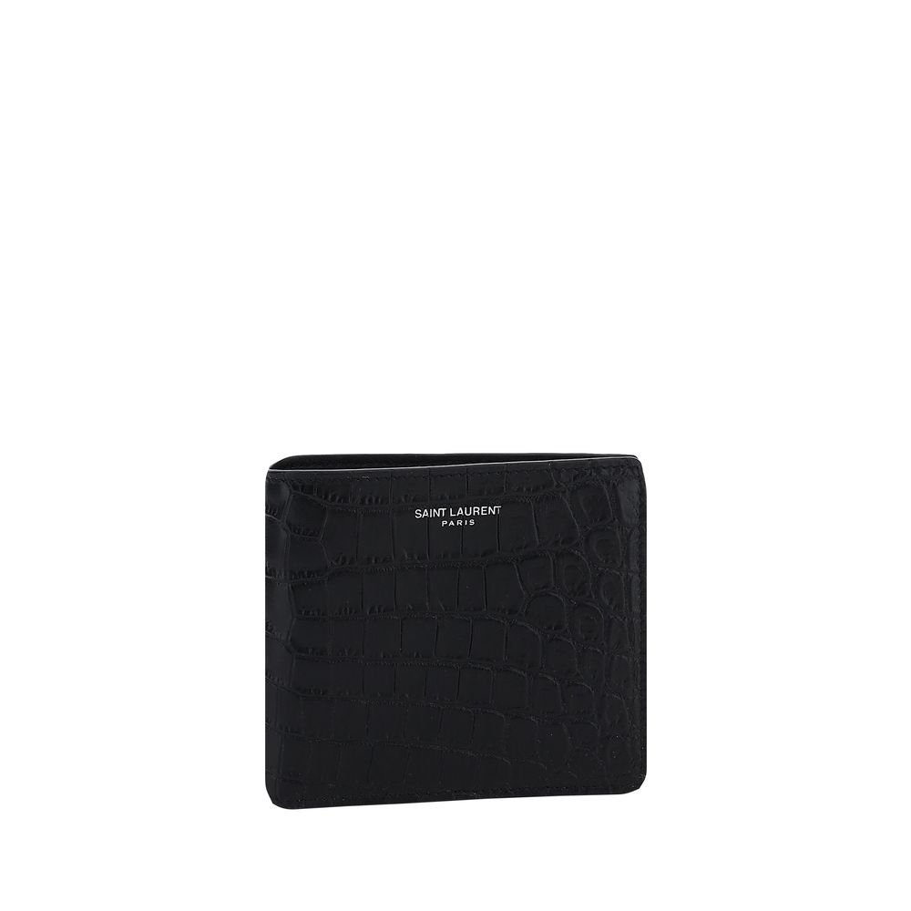 Saint Laurent Black Calf Leather Wallet nan