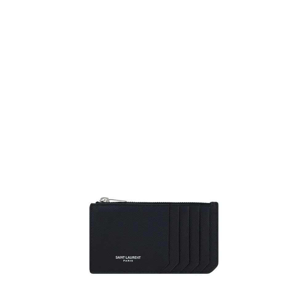 Saint Laurent Black Calf Leather Wallet nan
