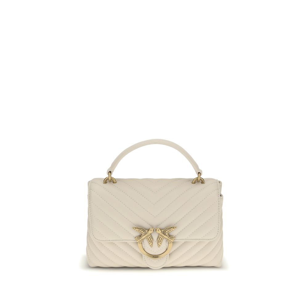 PINKO White Calf Leather Handbag nan