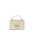 PINKO White Calf Leather Handbag nan