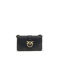 PINKO Black Leather Shoulder Bag nan