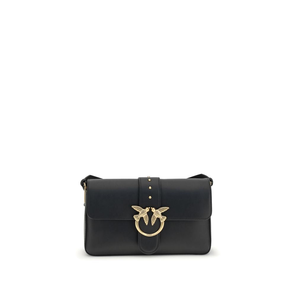 PINKO Black Leather Shoulder Bag nan