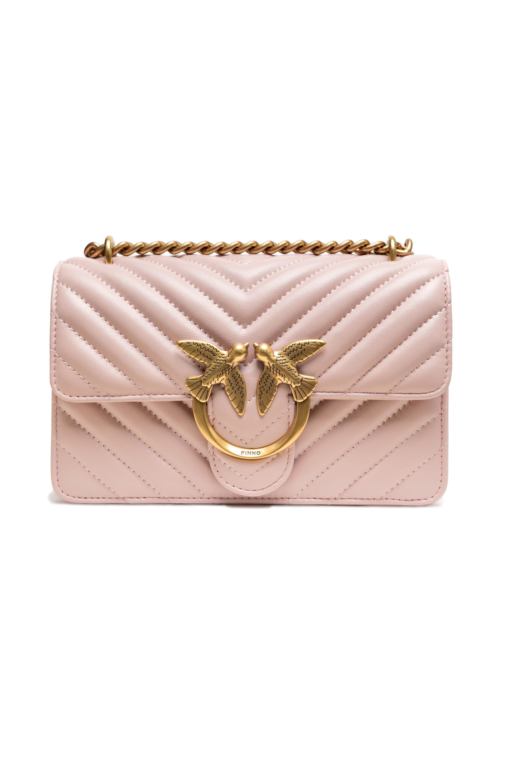 PINKO Powder Pink Love One Mini Shoulder Bag nan