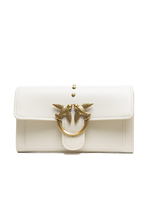 PINKO White Leather One Simply Love Mini Bag nan