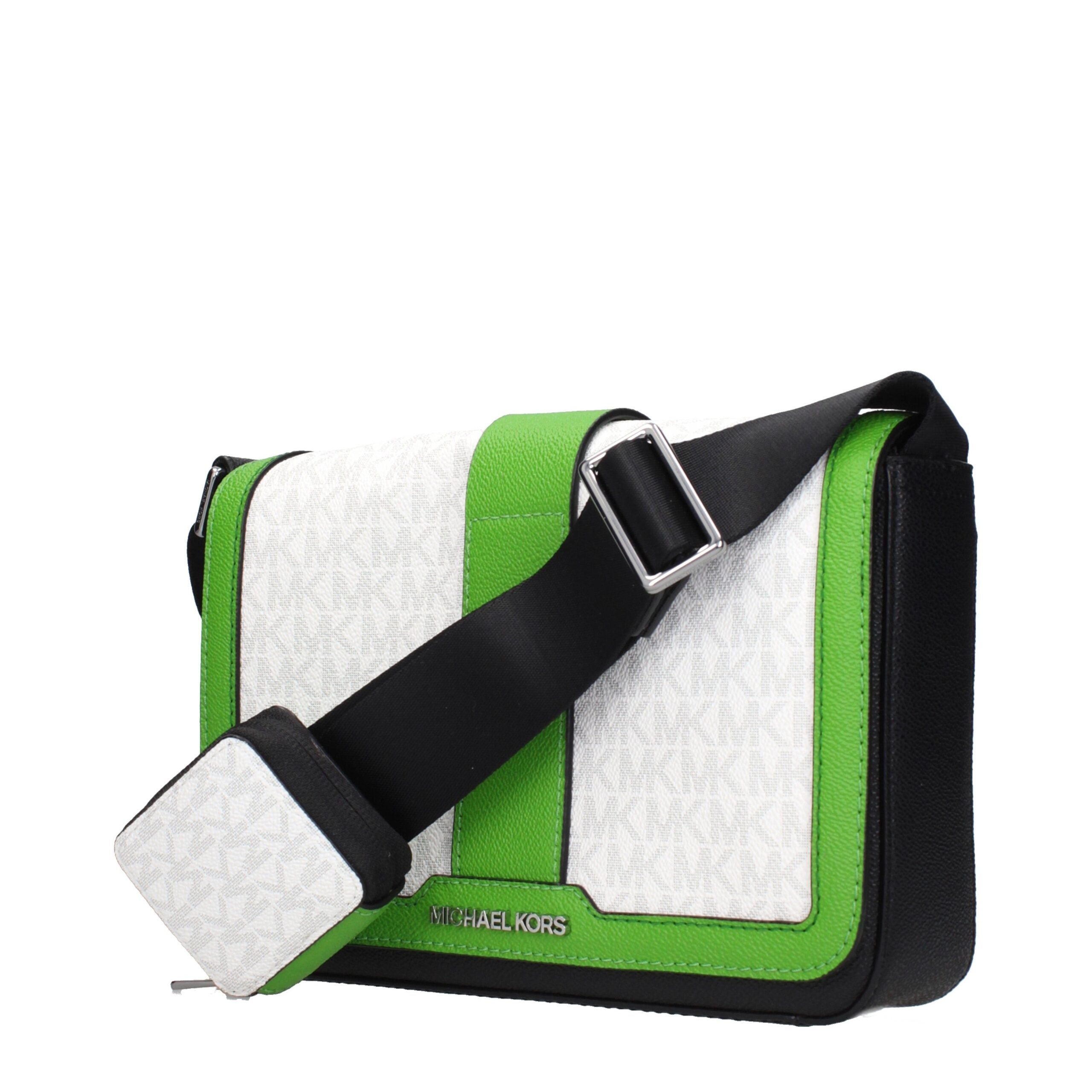 Michael Kors White Fabric Crossbody Bag