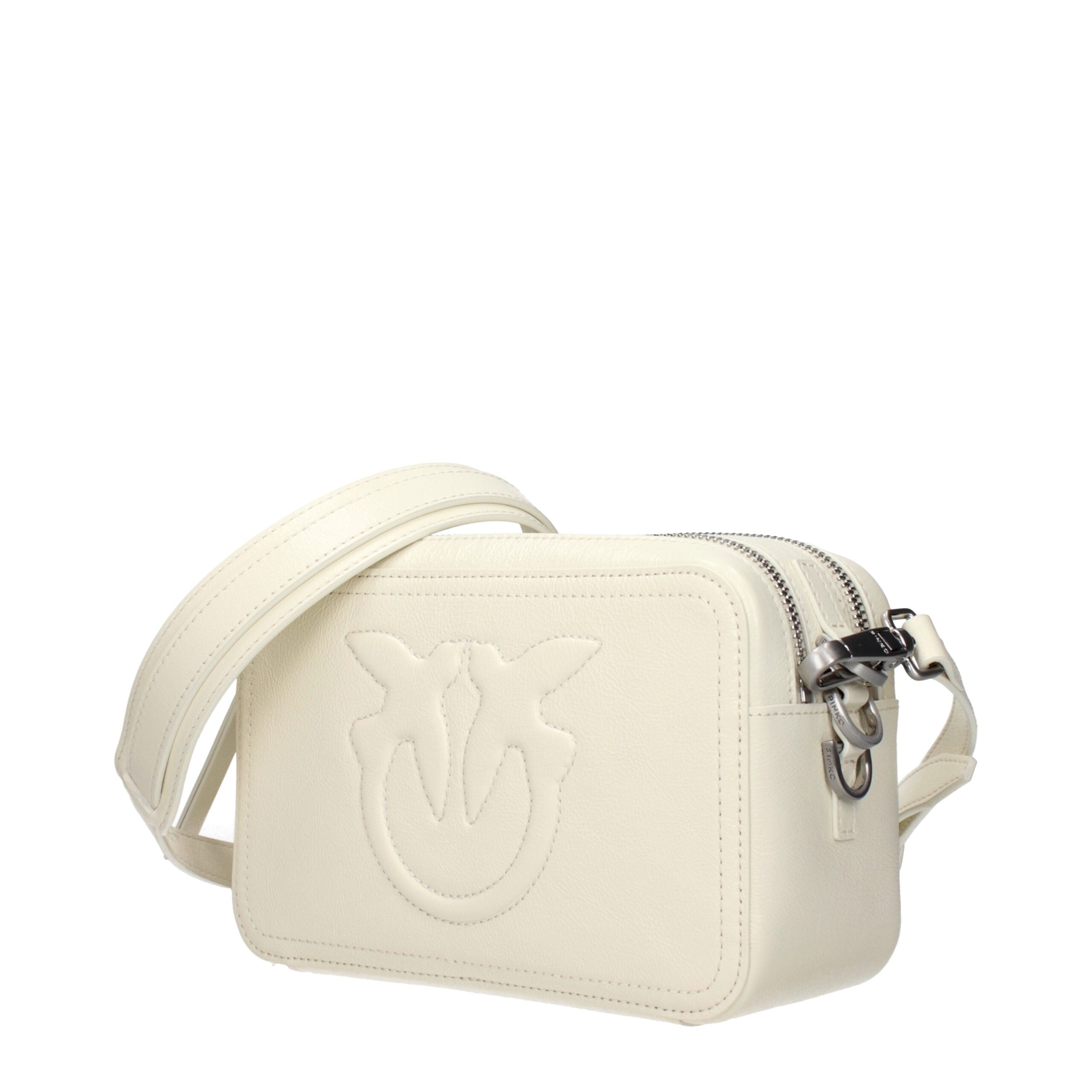 PINKO White Leather Crossbody Bag