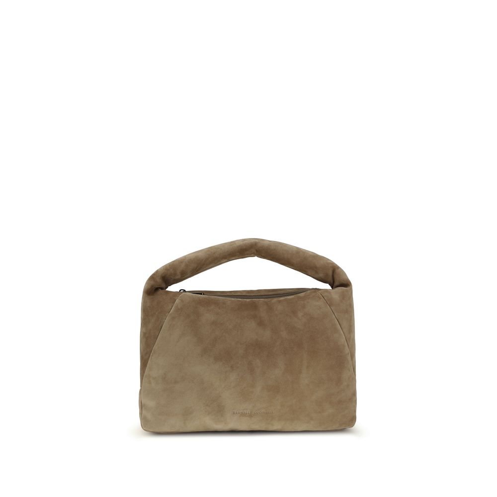 Brunello Cucinelli Beige Calf Leather Shoulder Bag nan