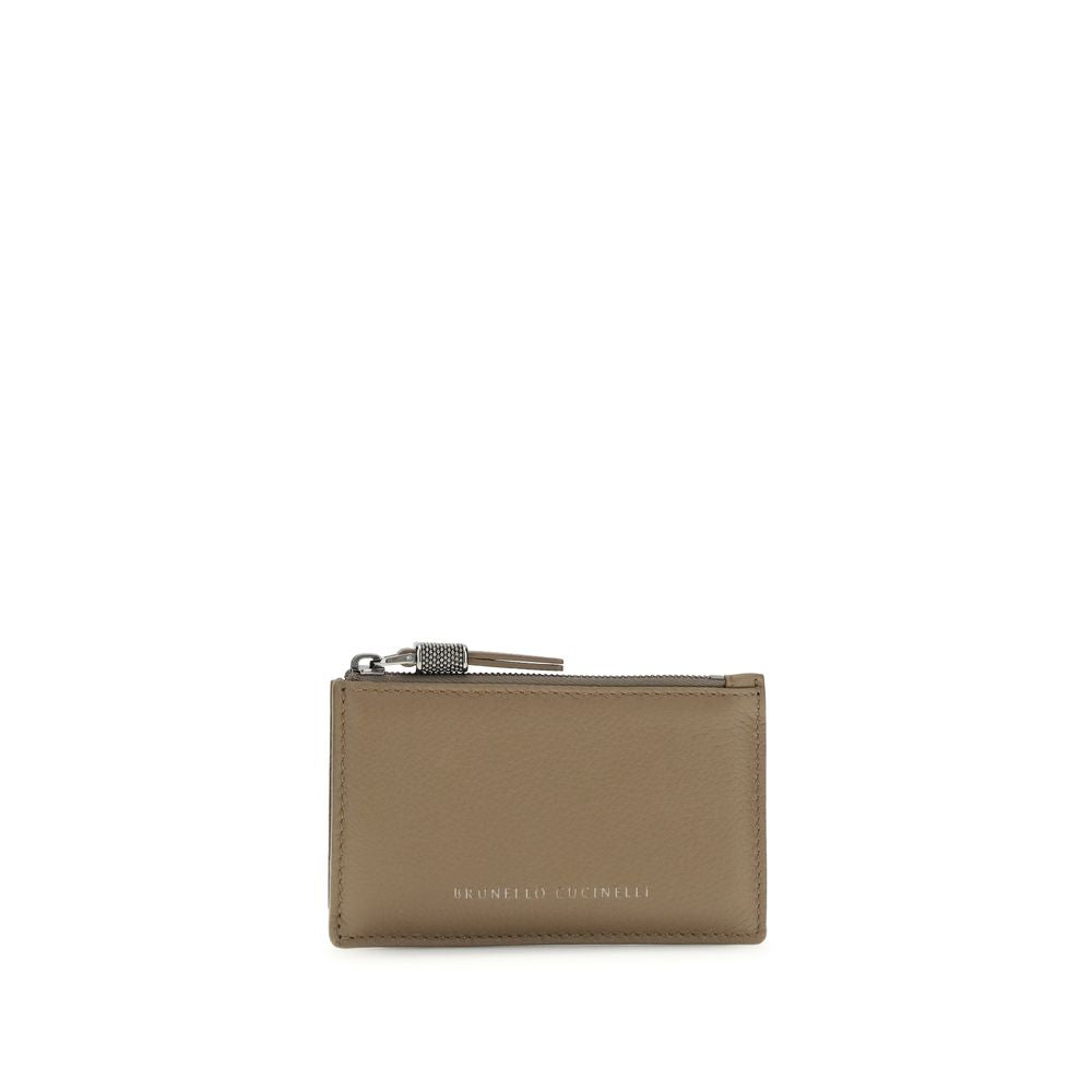 Brunello Cucinelli Beige Calf Leather Wallet nan