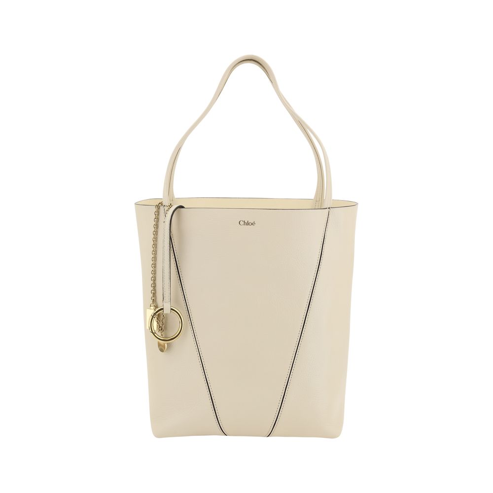 Chloé Cream Calf Leather Shoulder Bag nan