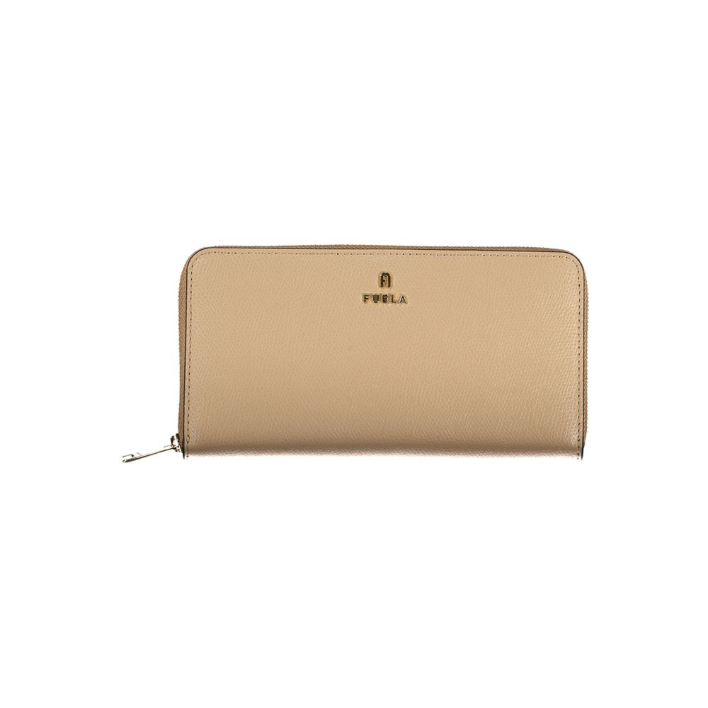 Furla Beige Leather Woman Wallet nan
