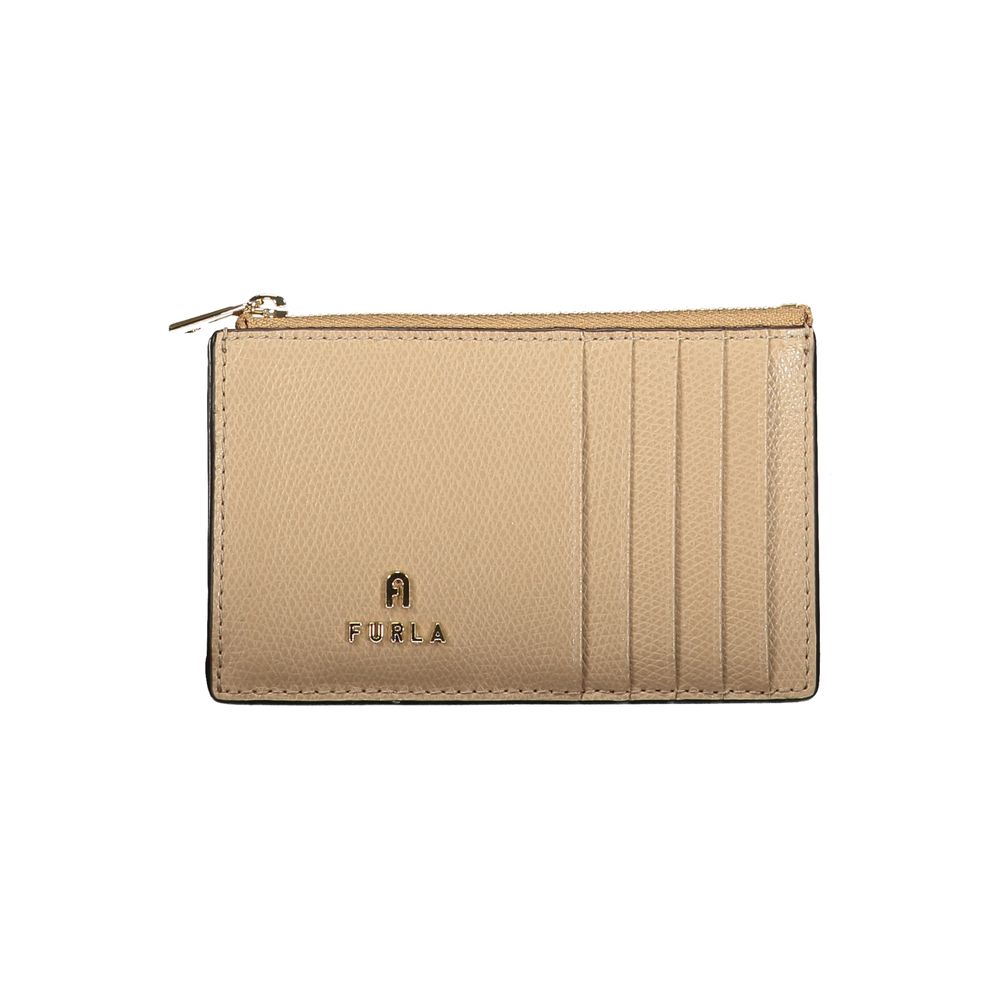 Furla Beige Leather Women Wallet nan