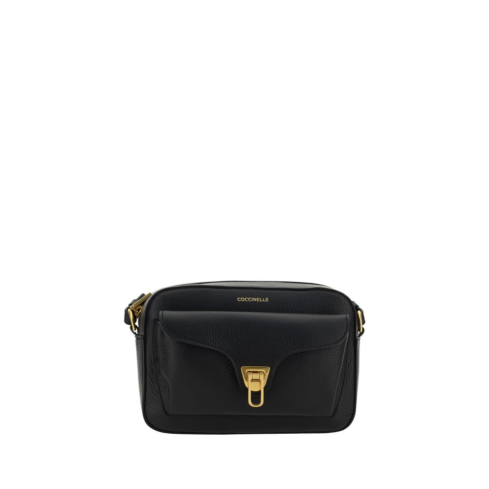 Coccinelle Black Calf Leather Shoulder Bag nan