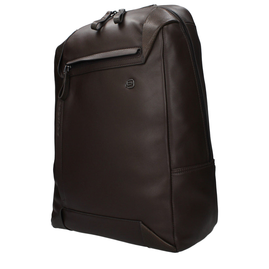 Piquadro Brown Leather Backpack